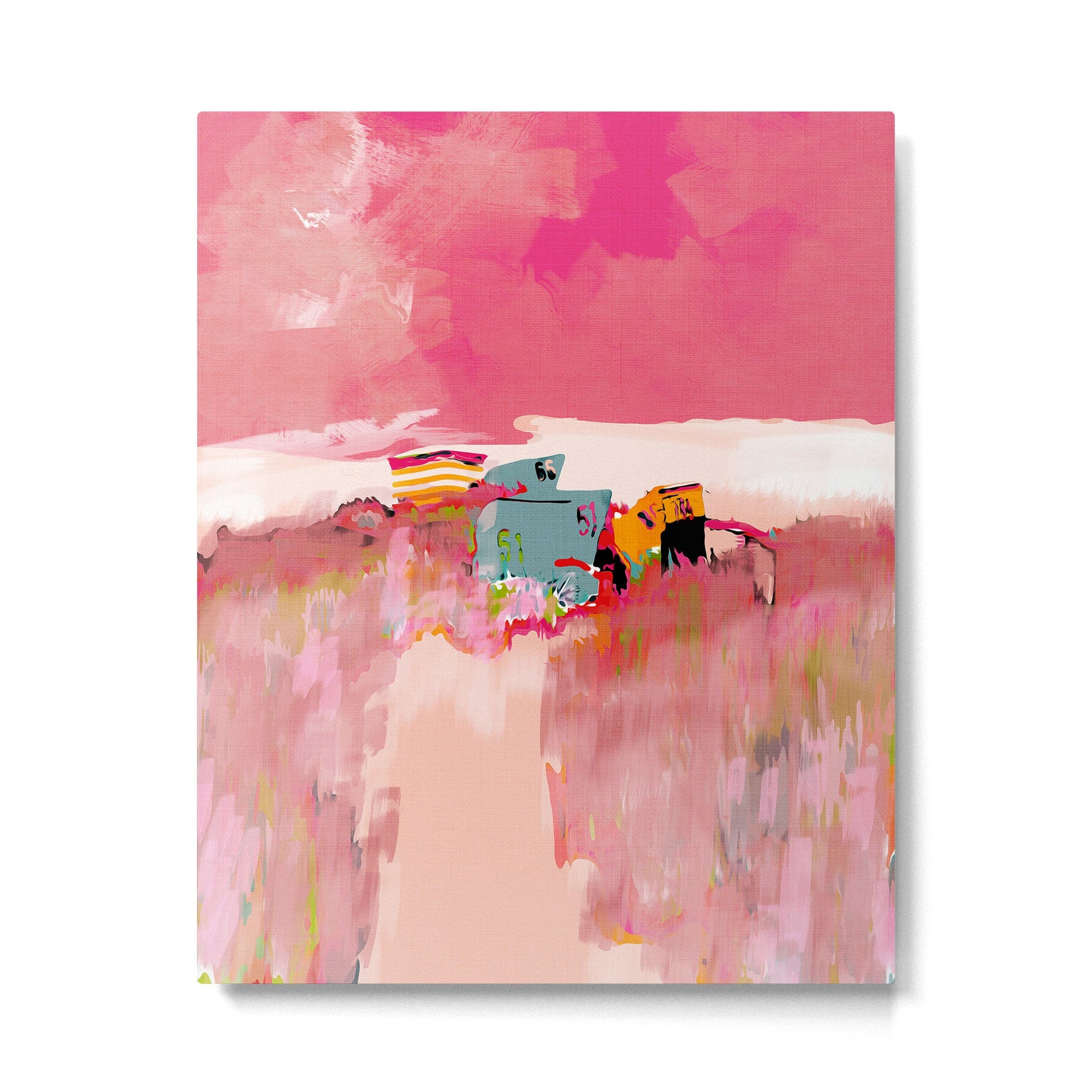beach life pink Metal Print | TeksDecor