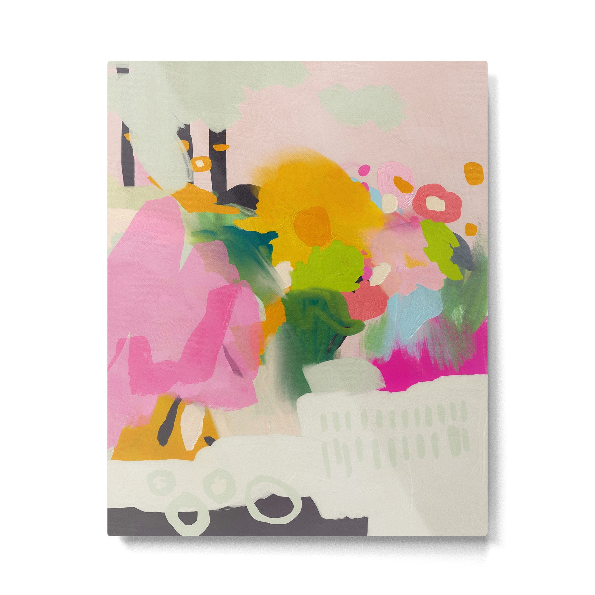 floral color study abstract art Metal Print | TeksDecor