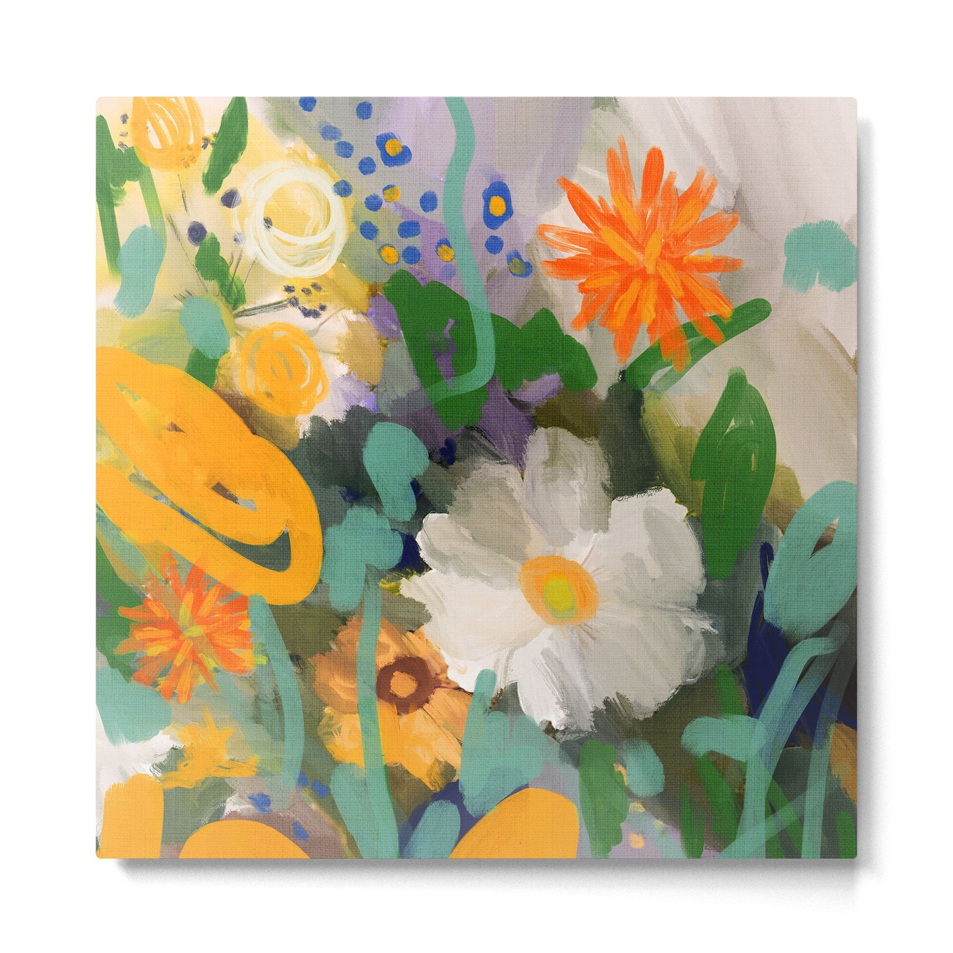 floral spring abstract painting Metal Print | TeksDecor