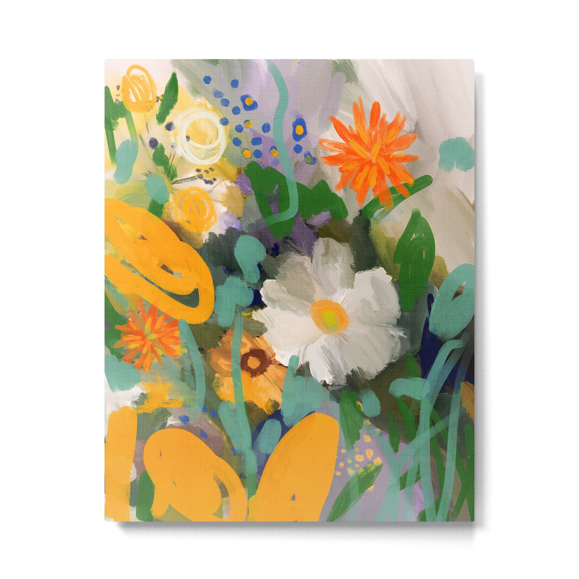 floral spring abstract painting Metal Print | TeksDecor