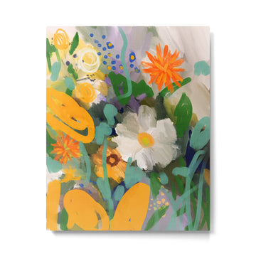 floral spring abstract painting Metal Print | TeksDecor