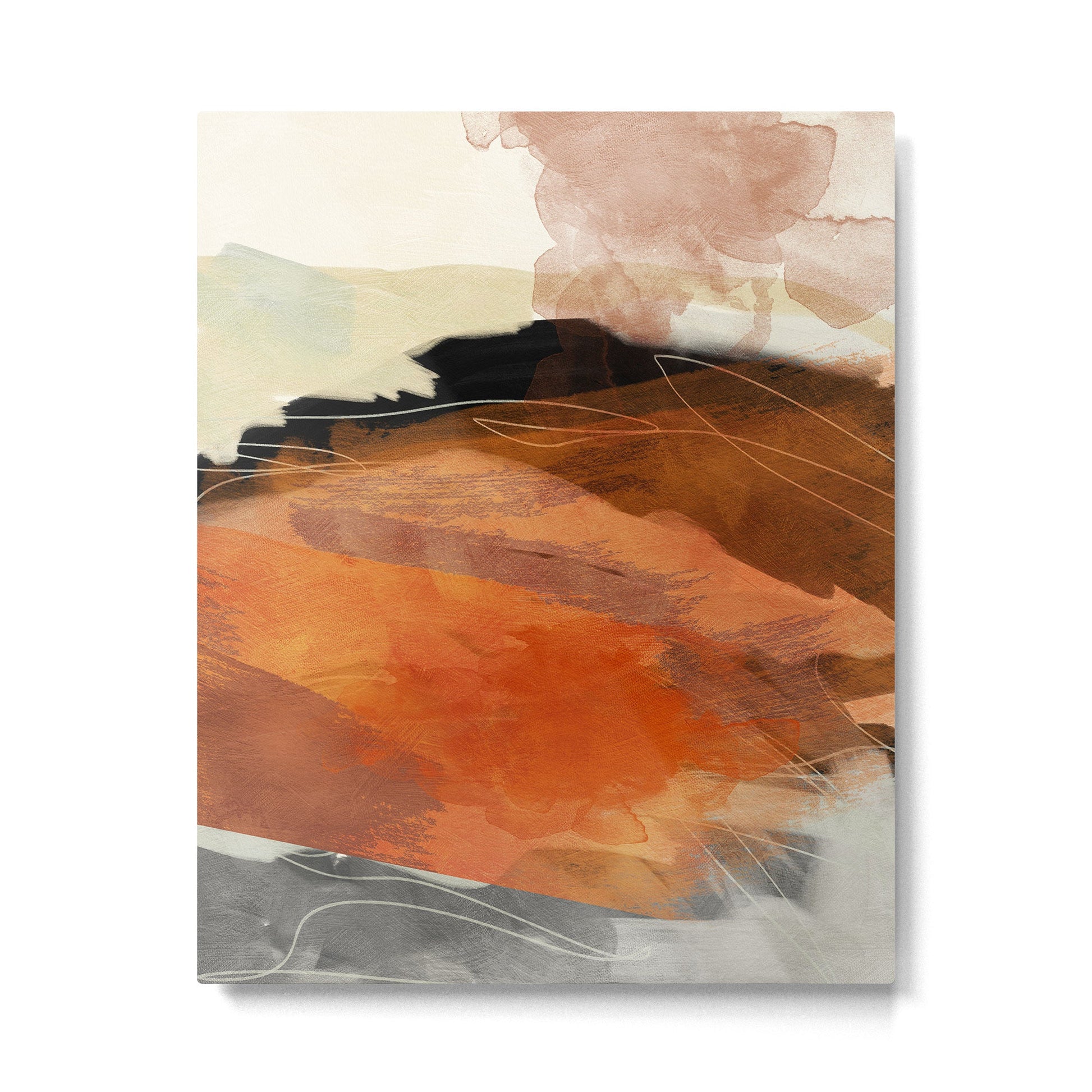 landscape in fall abstract art Metal Print | TeksDecor
