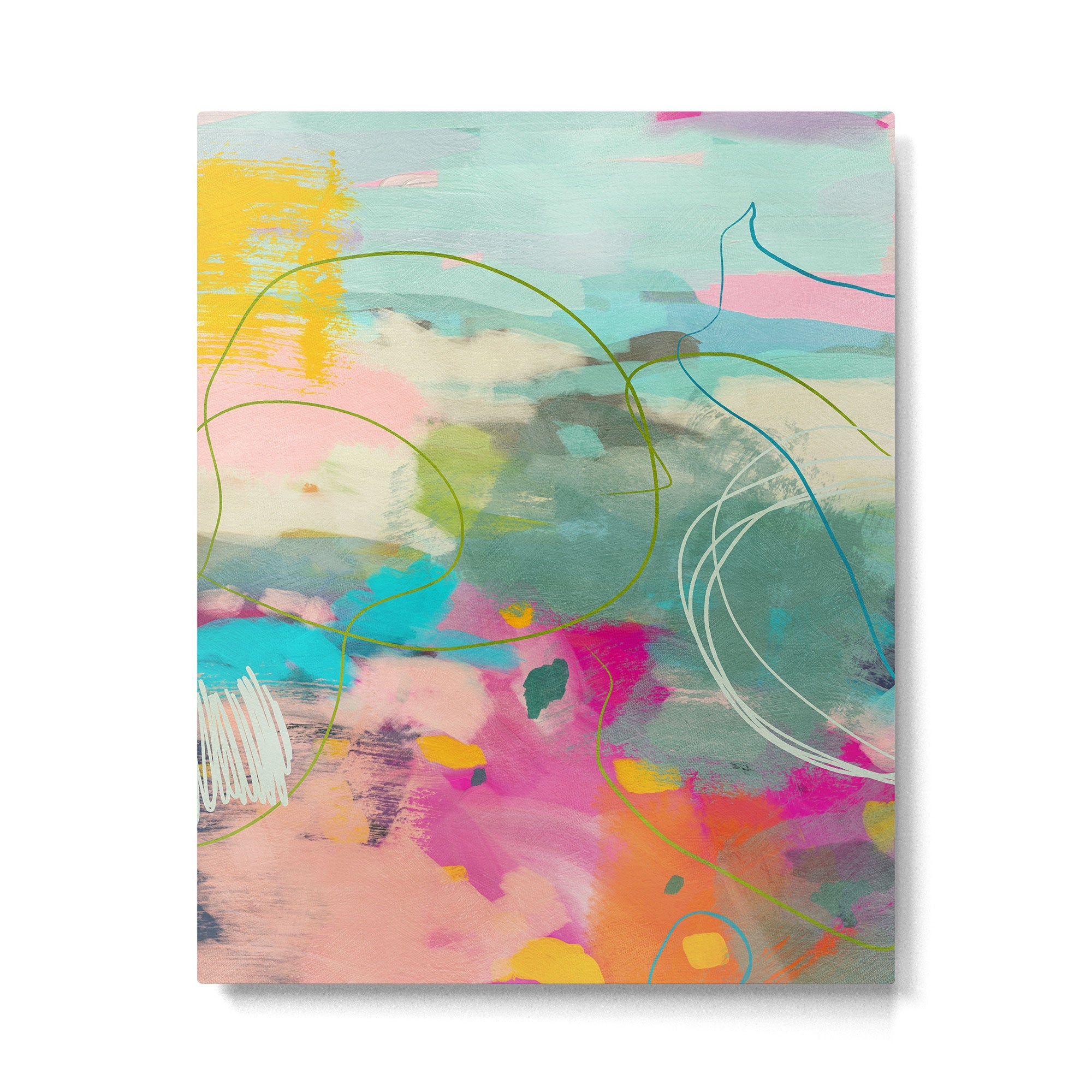 mixed abstract brush color study art 1 Metal Print | TeksDecor