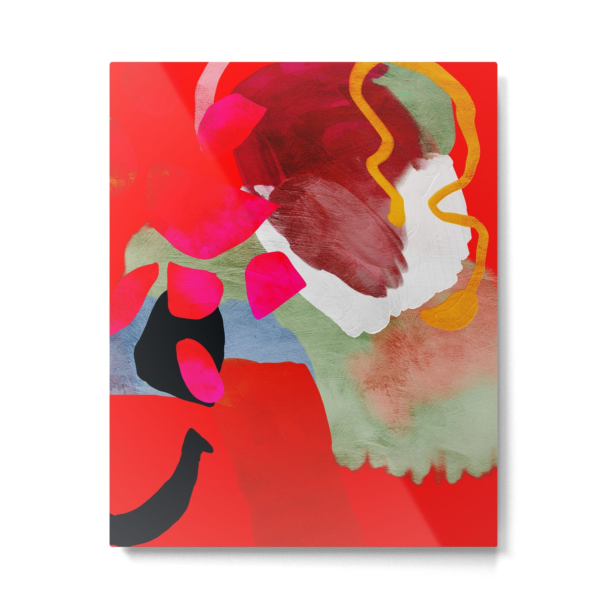 phantasy in red abstract Metal Print | TeksDecor