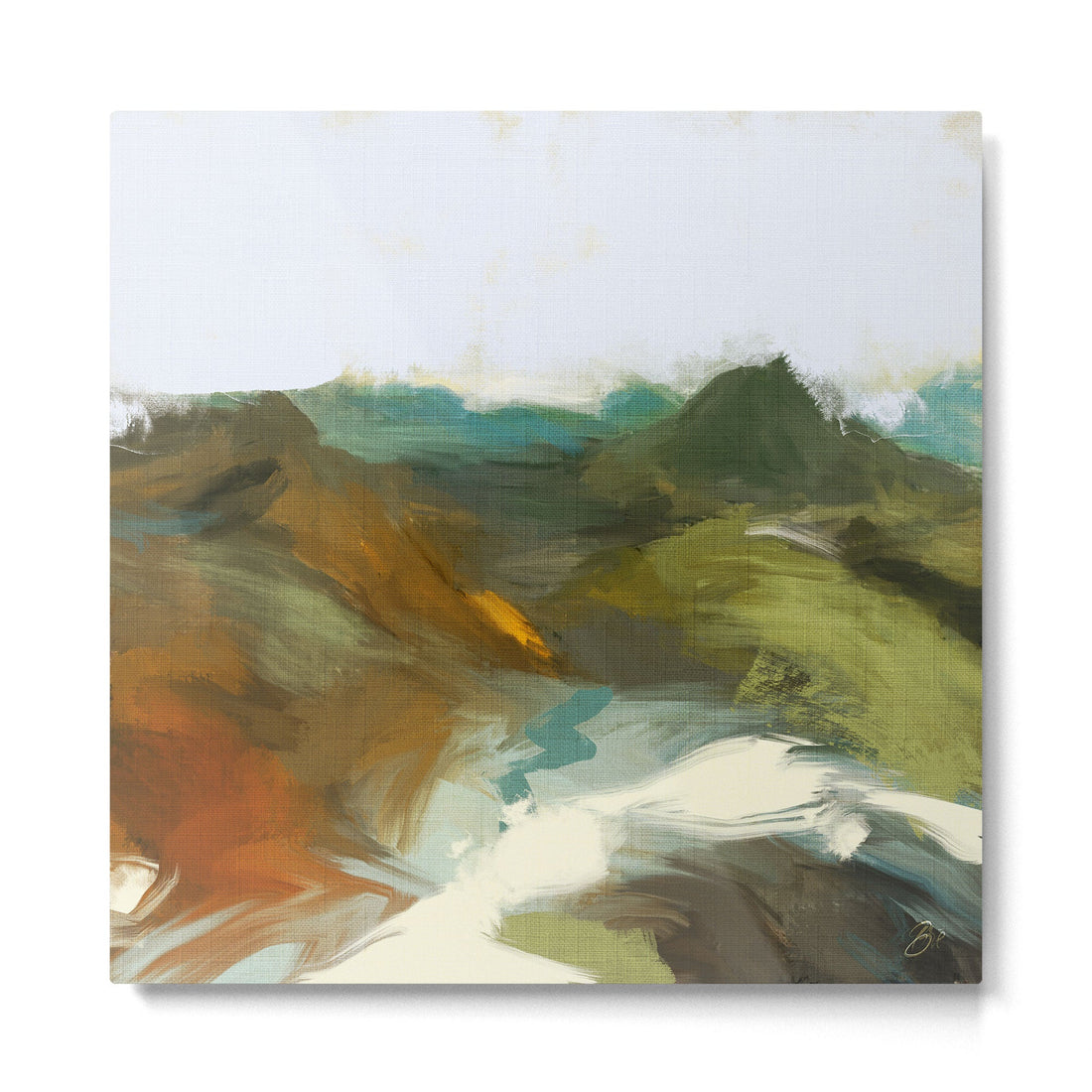 the path abstract landscape art Metal Print | TeksDecor