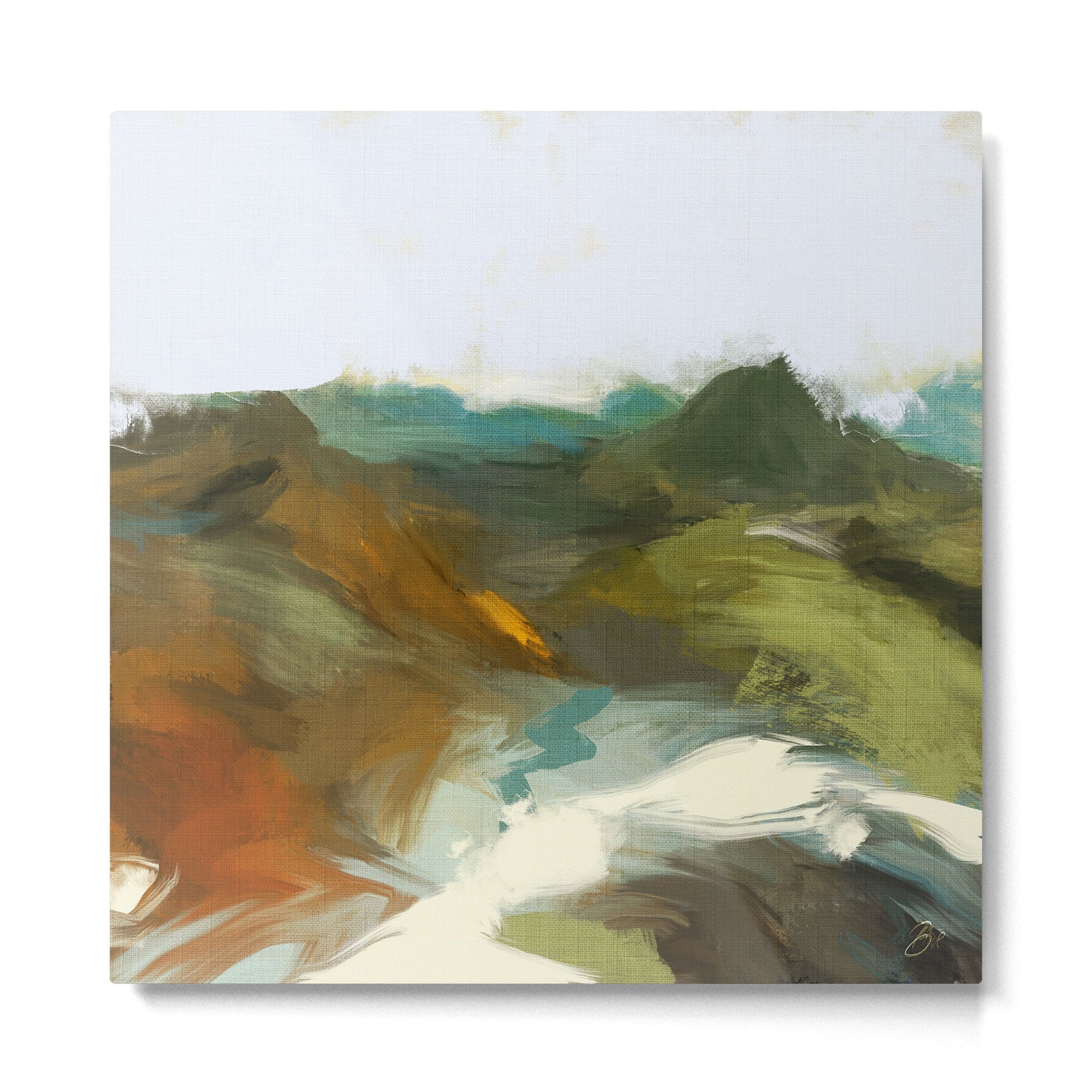 the path abstract landscape art Metal Print | TeksDecor
