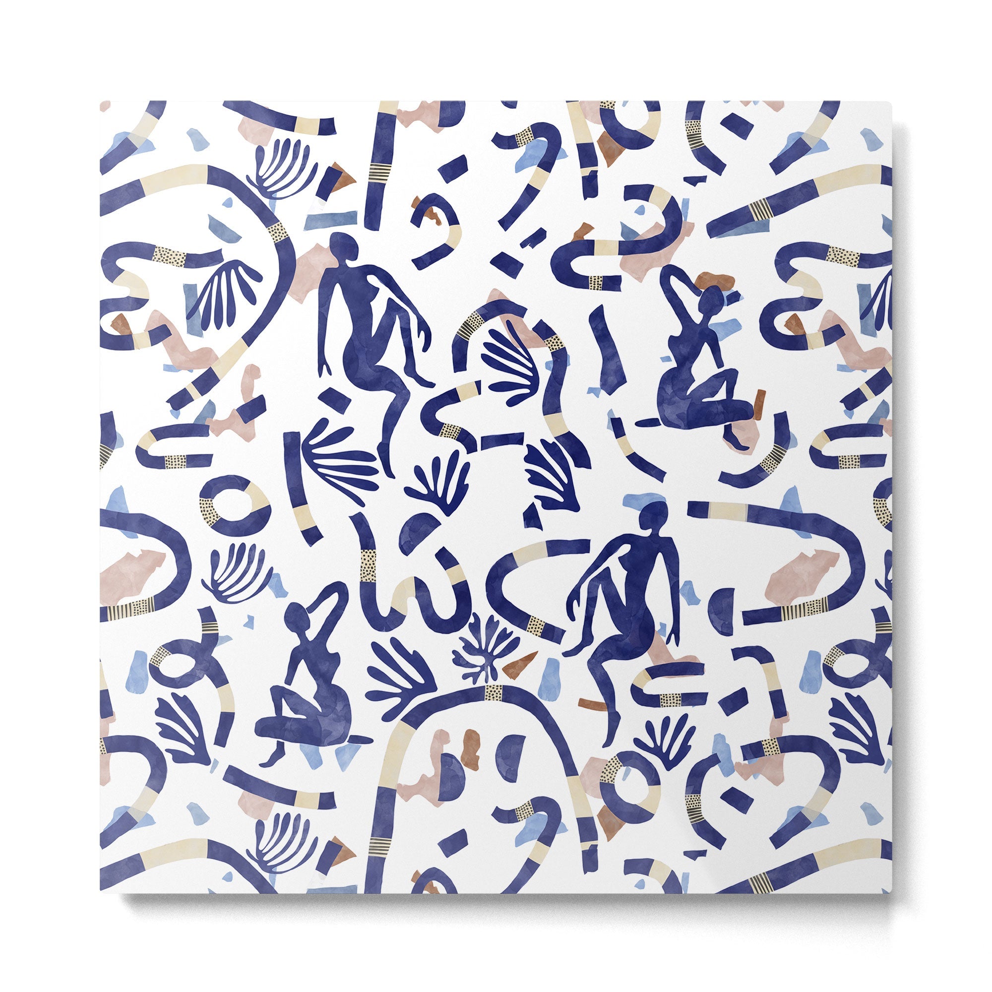 Abstract women between shapes II Metal Print | TeksDecor