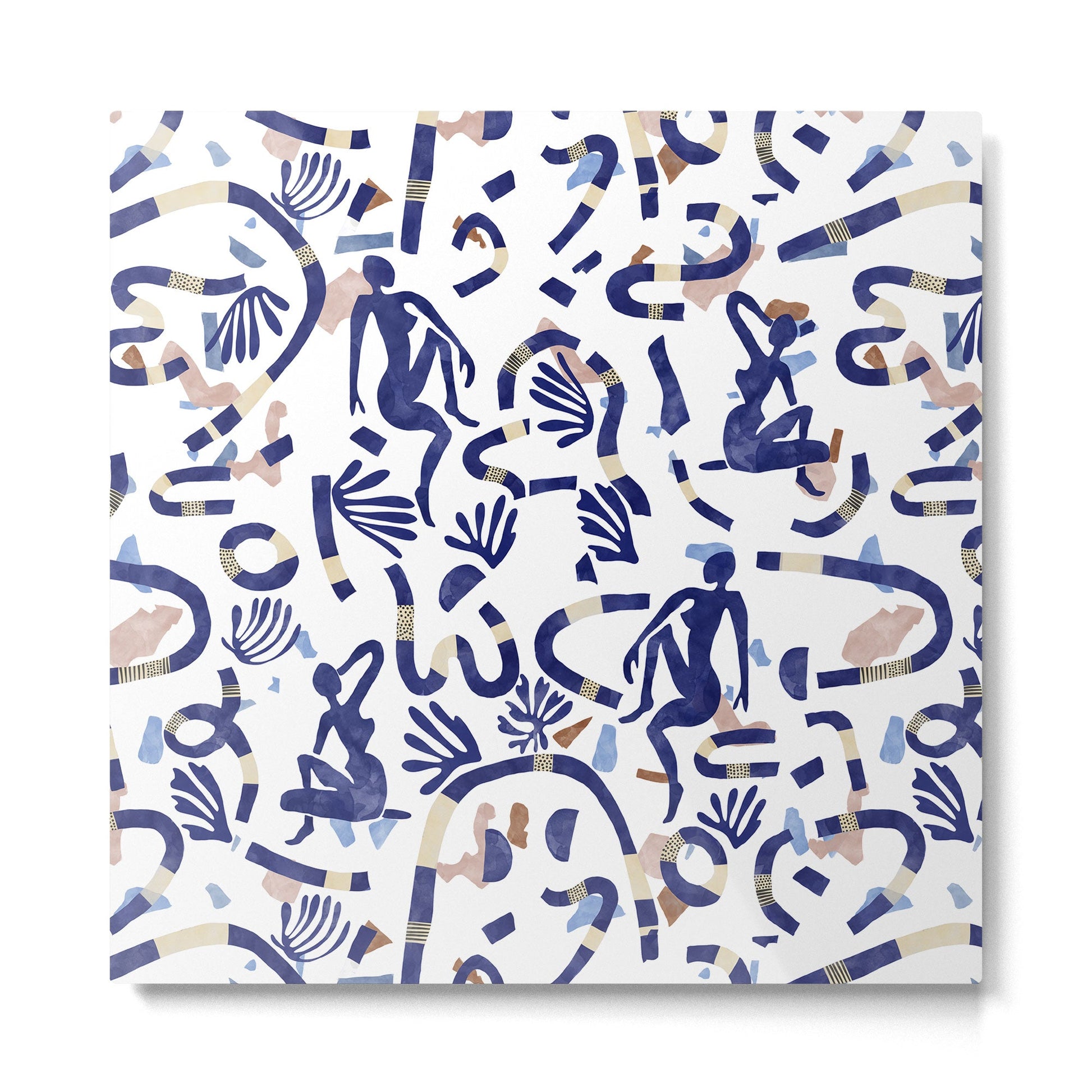 Abstract women between shapes II Metal Print | TeksDecor