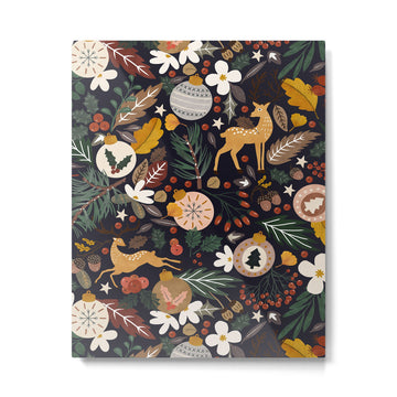 Christmas night forest 10 Metal Print | TeksDecor