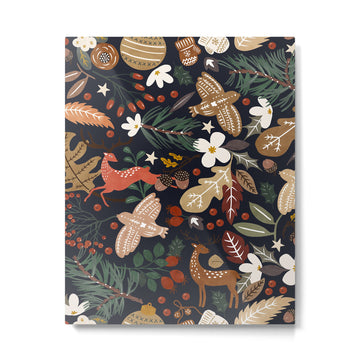 Christmas night forest ornaments Metal Print | TeksDecor