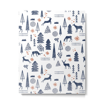 Deer Christmas forest Metal Print | TeksDecor