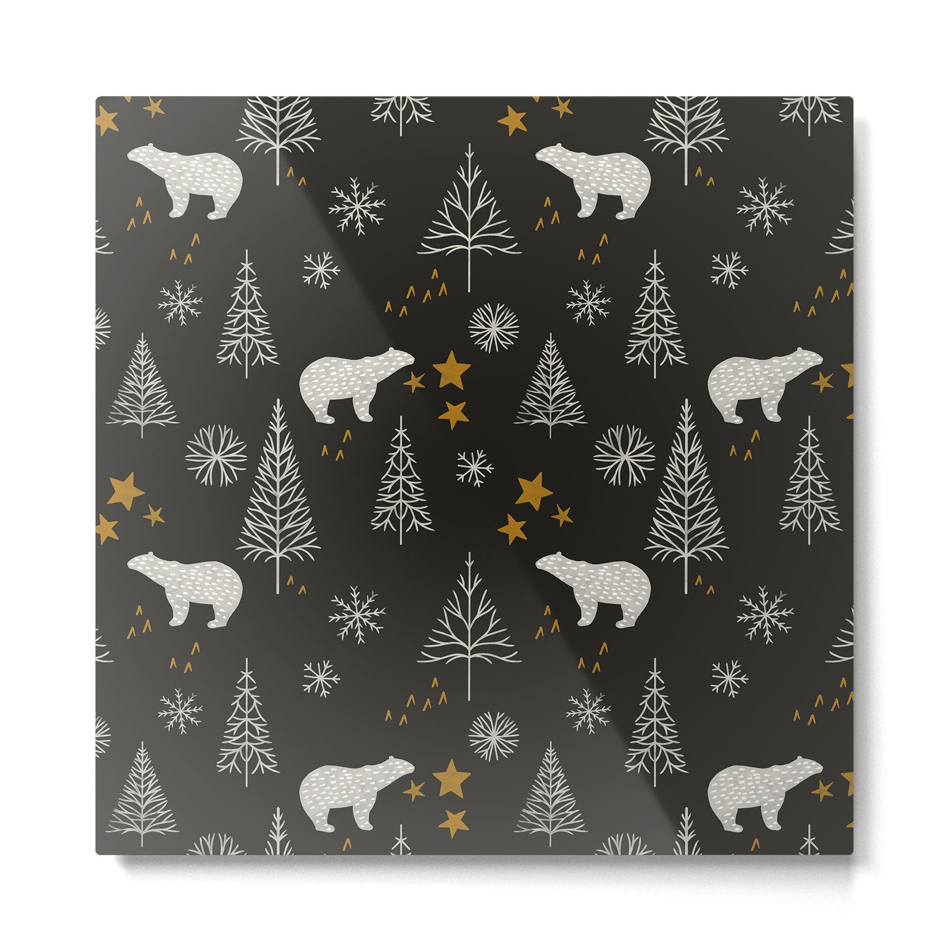 Modern Dark Christmas  Metal Print | TeksDecor