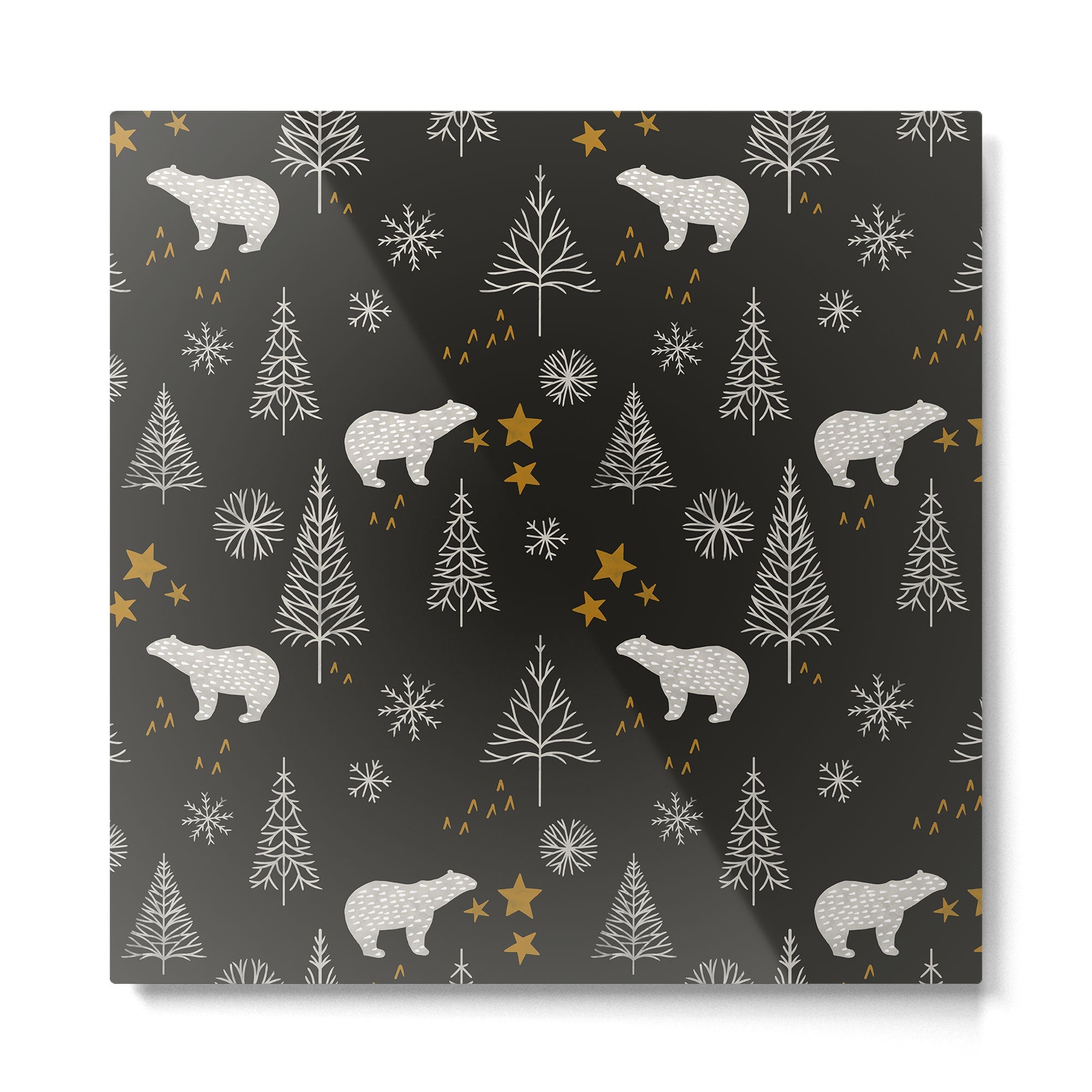 Modern Dark Christmas  Metal Print | TeksDecor