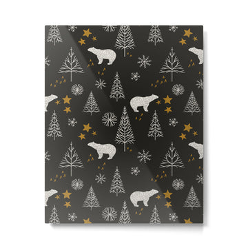Modern Dark Christmas  Metal Print | TeksDecor
