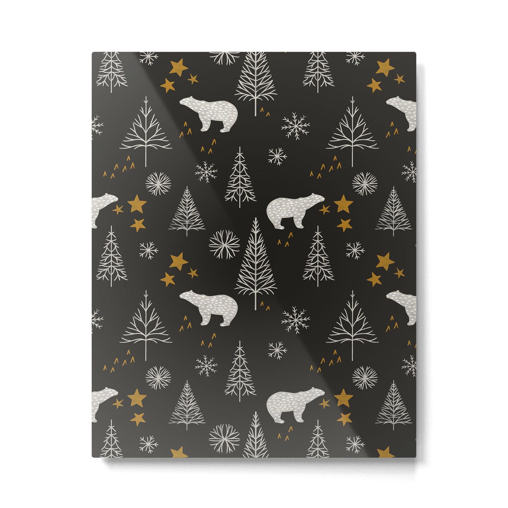 Modern Dark Christmas  Metal Print | TeksDecor