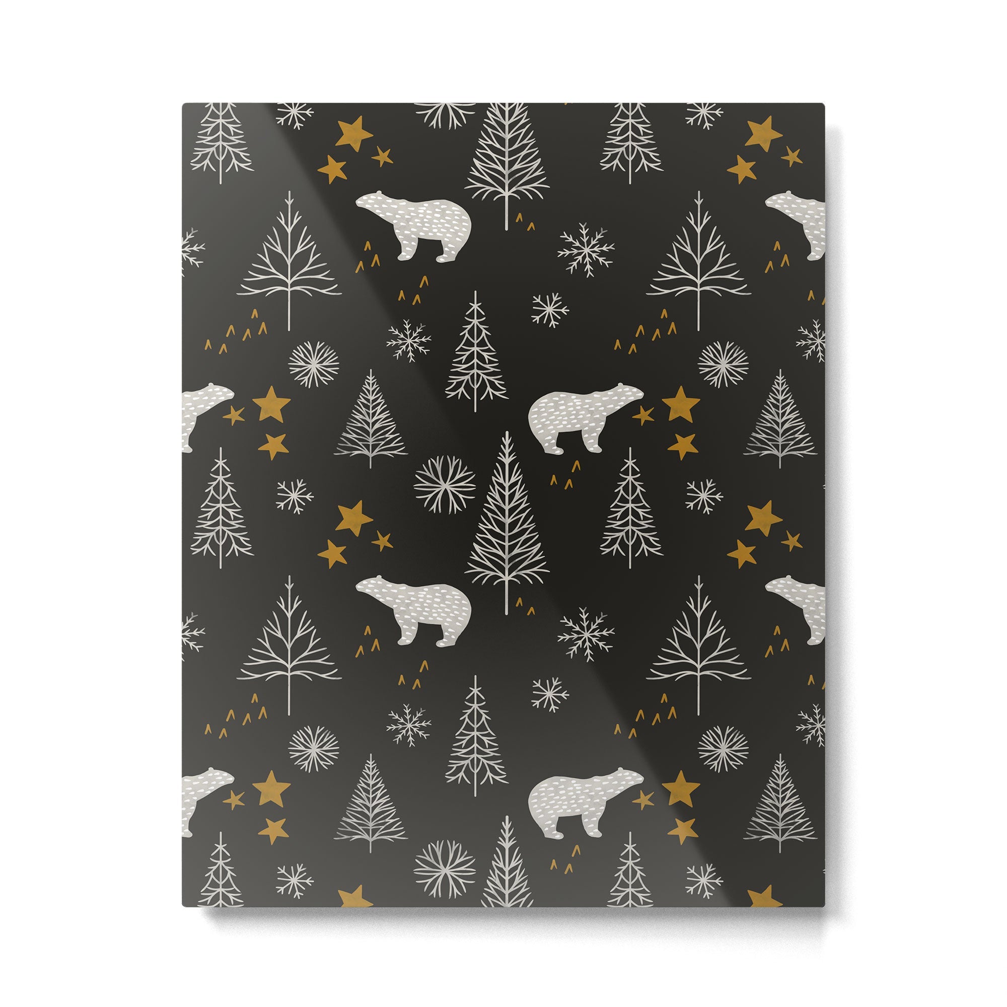 Modern Dark Christmas  Metal Print | TeksDecor