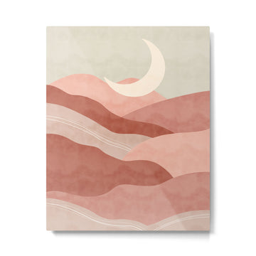 Reddish desert dunes moon Metal Print | TeksDecor