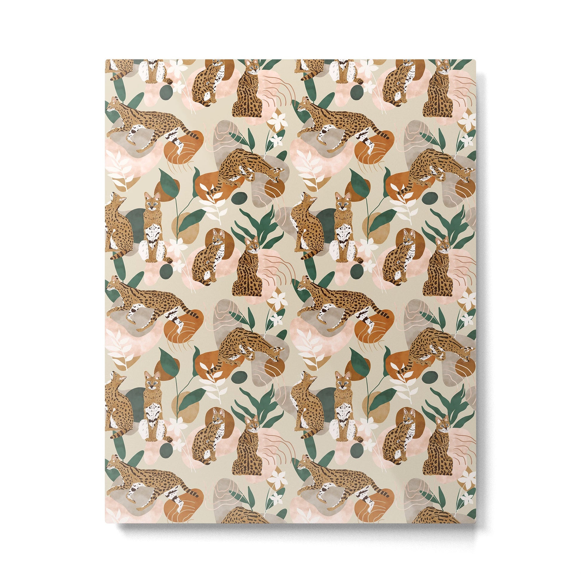 Serval cat abstract nature Metal Print | TeksDecor