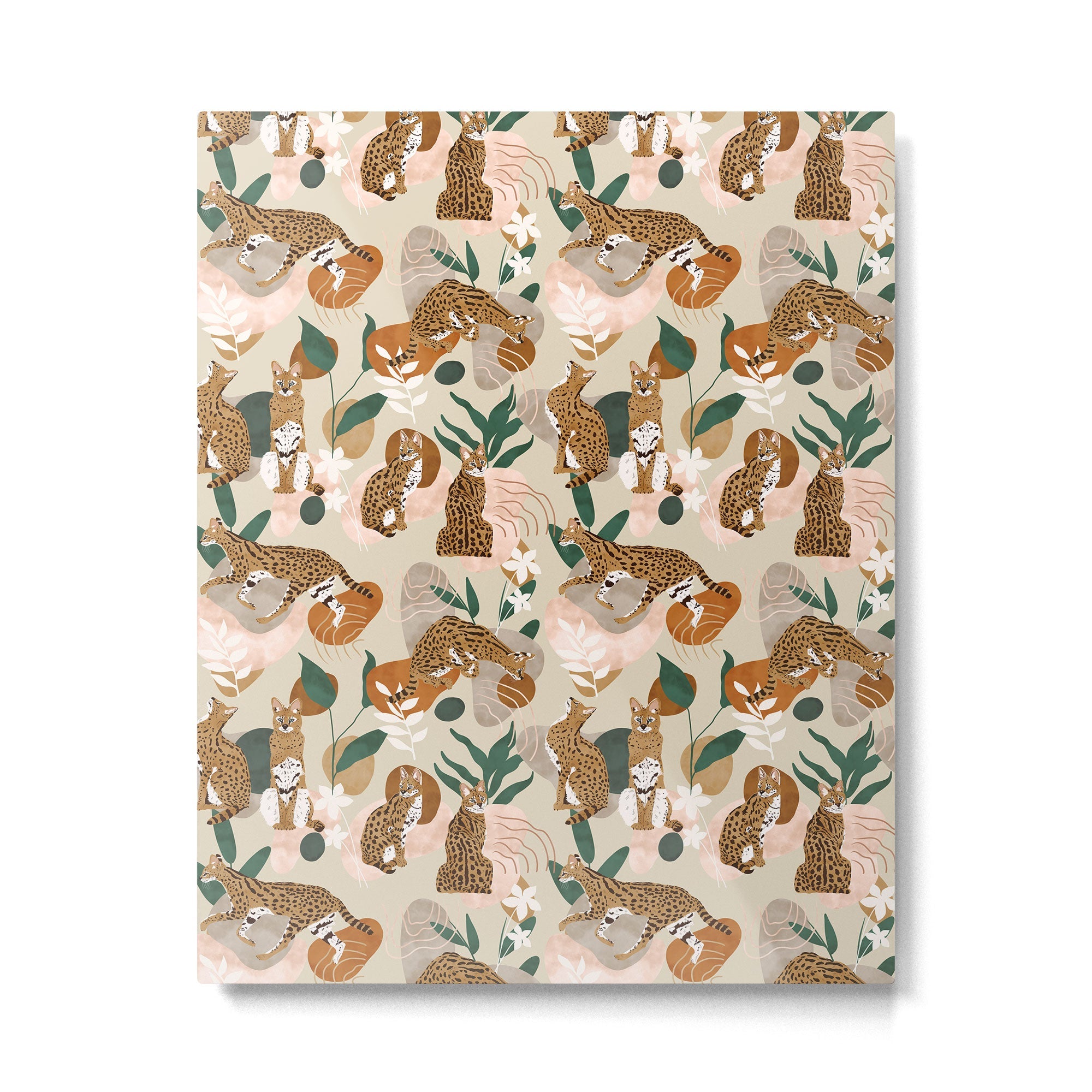 Serval cat abstract nature Metal Print | TeksDecor