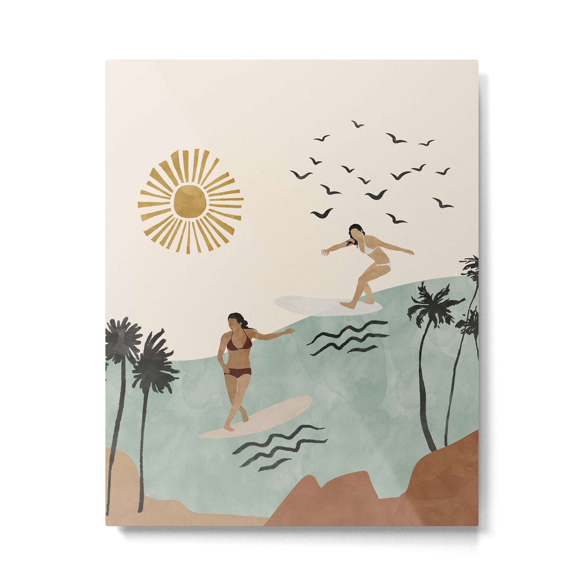 Sun sea and surf Metal Print | TeksDecor