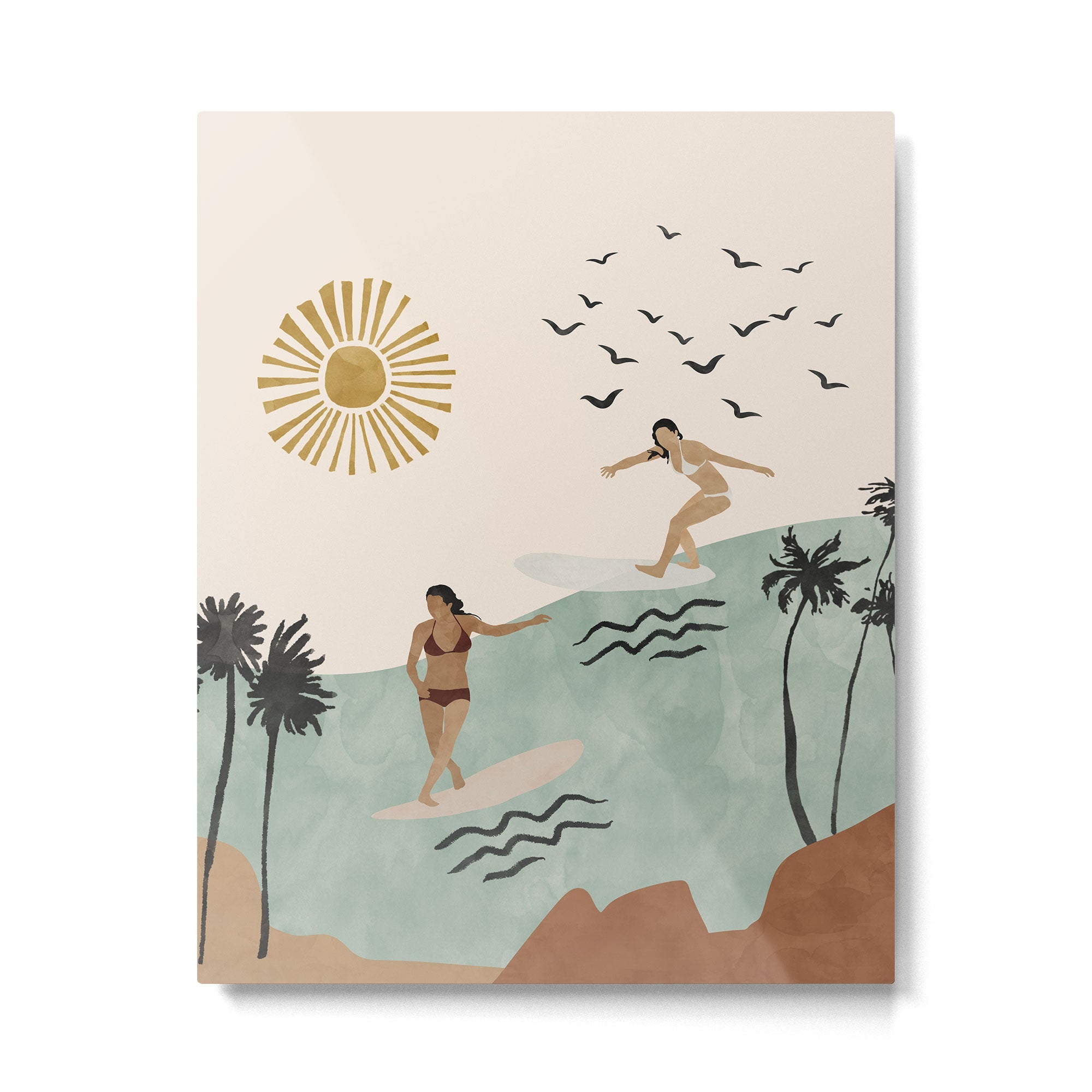 Sun sea and surf Metal Print | TeksDecor