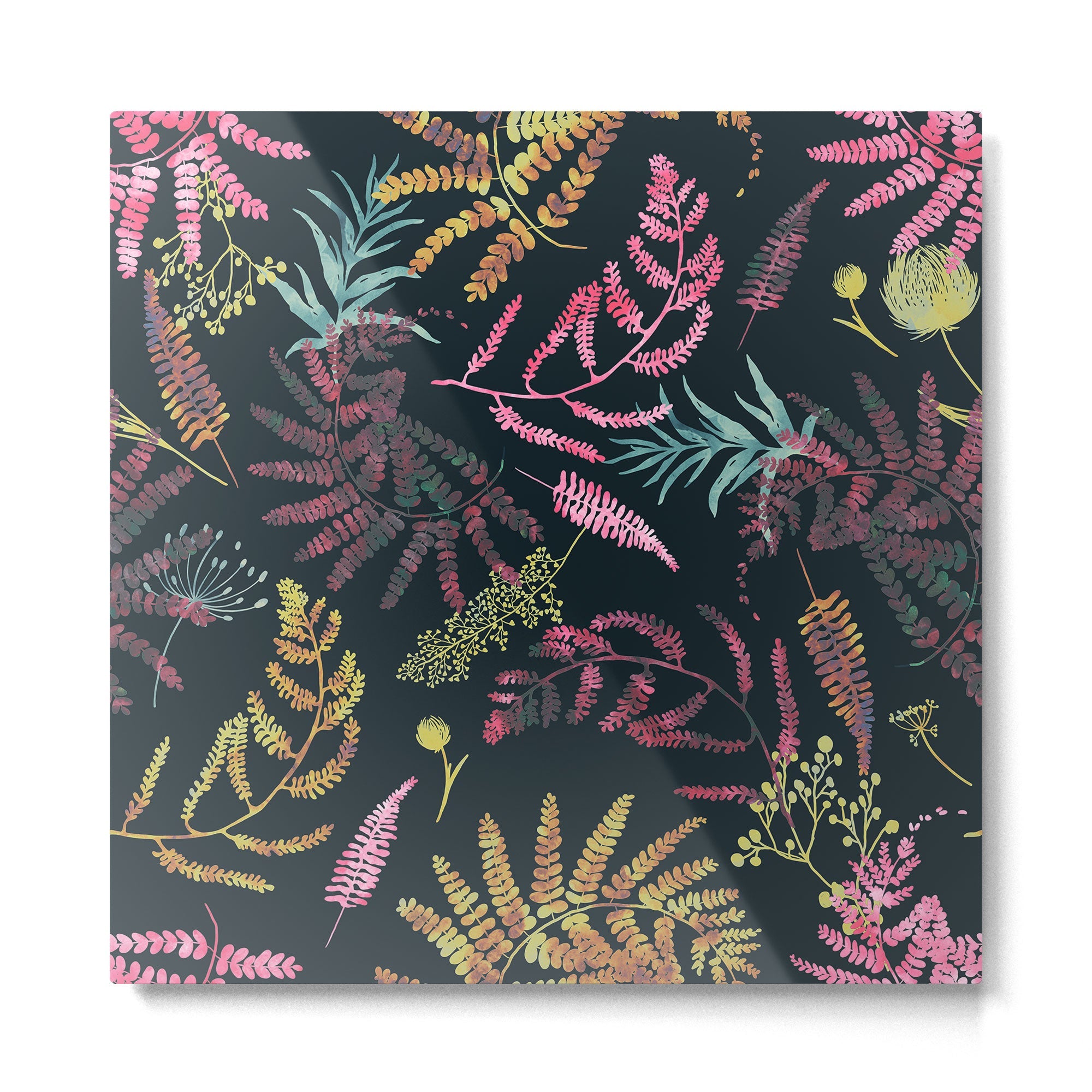 Vibrant meadow in the dark 77 Metal Print | TeksDecor
