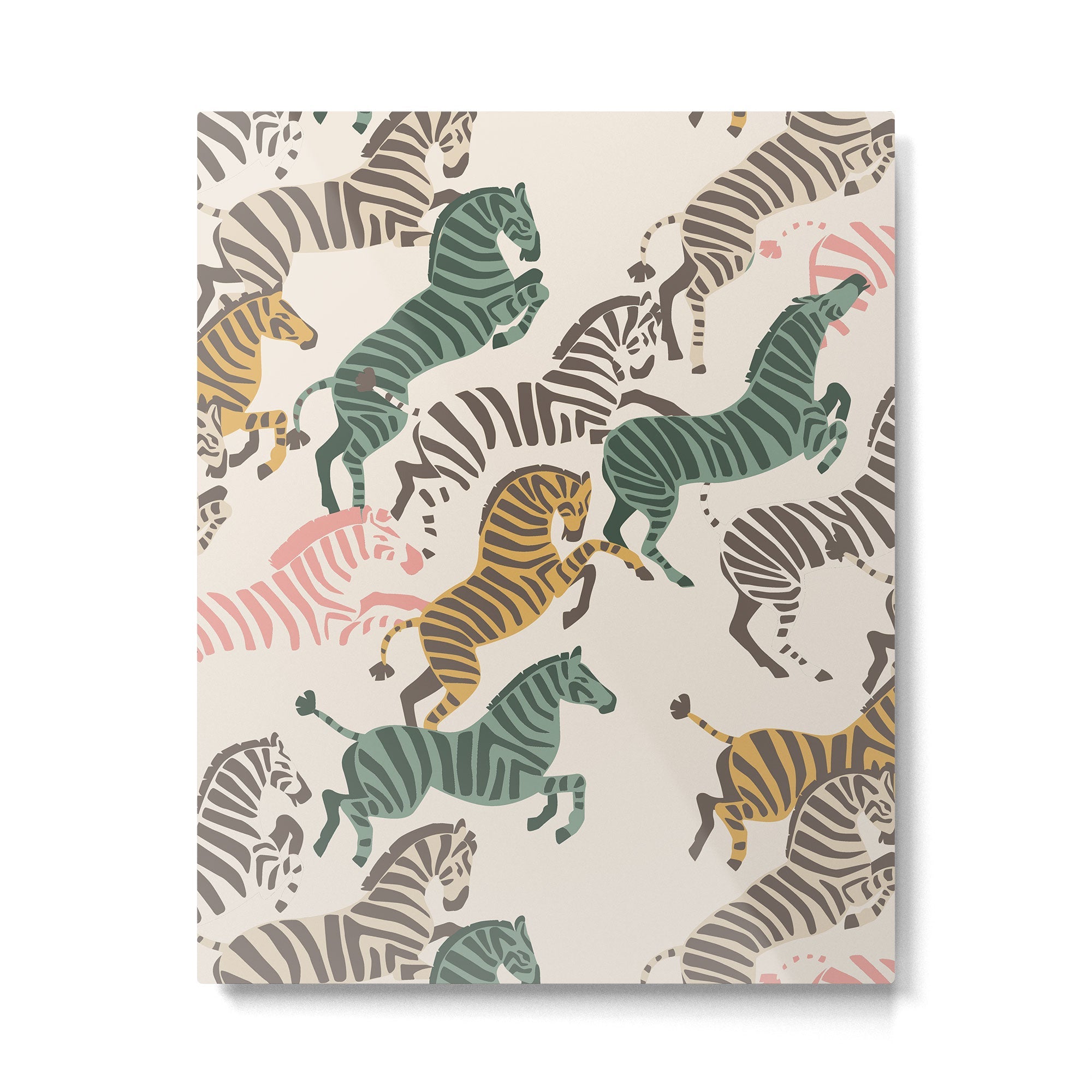 Zebra Stampede Metal Print | TeksDecor