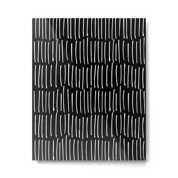 Black and White Minimal Stripe Metal Print | TeksDecor