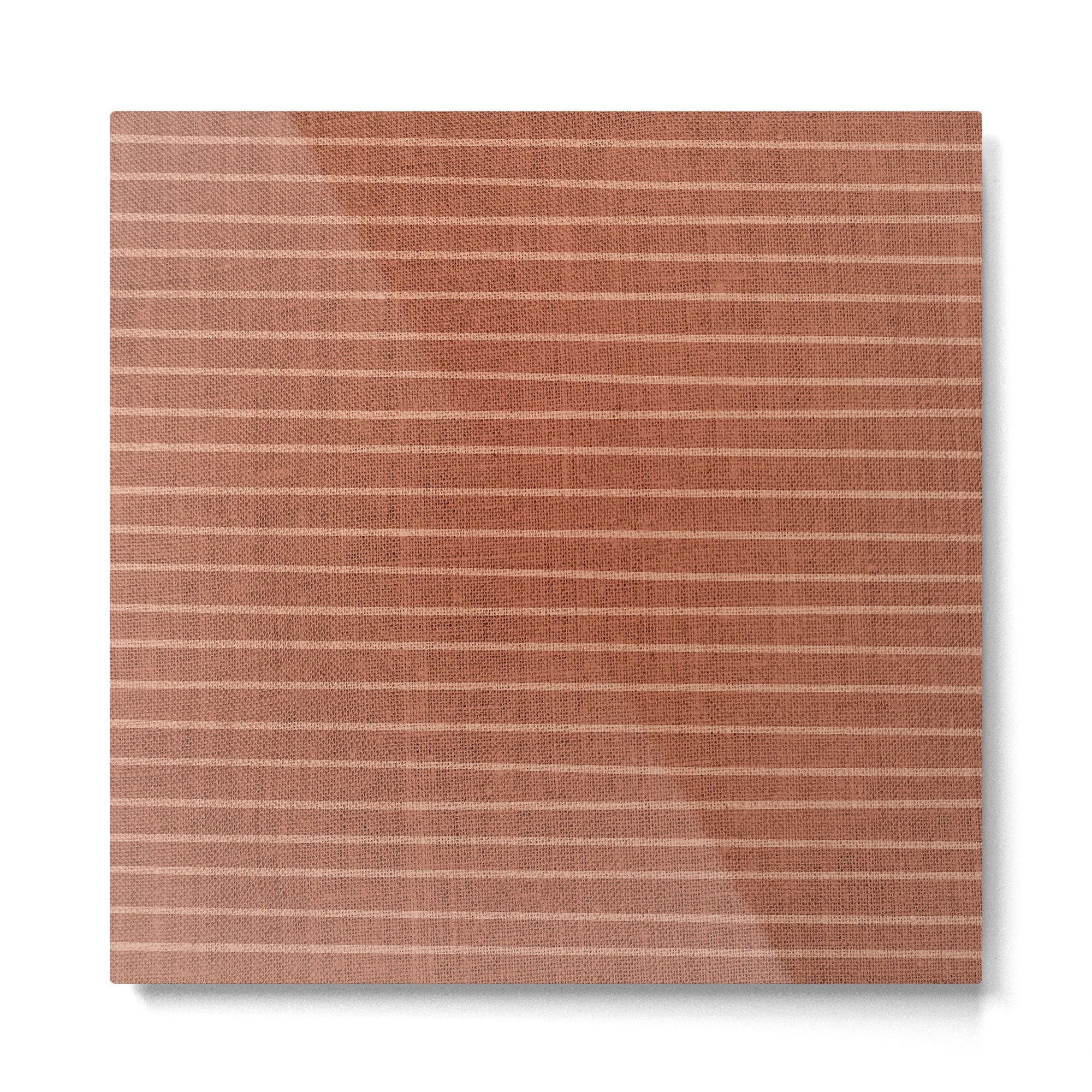 Boho, Minimal, Line Art, Stripes, Terracotta Metal Print | TeksDecor