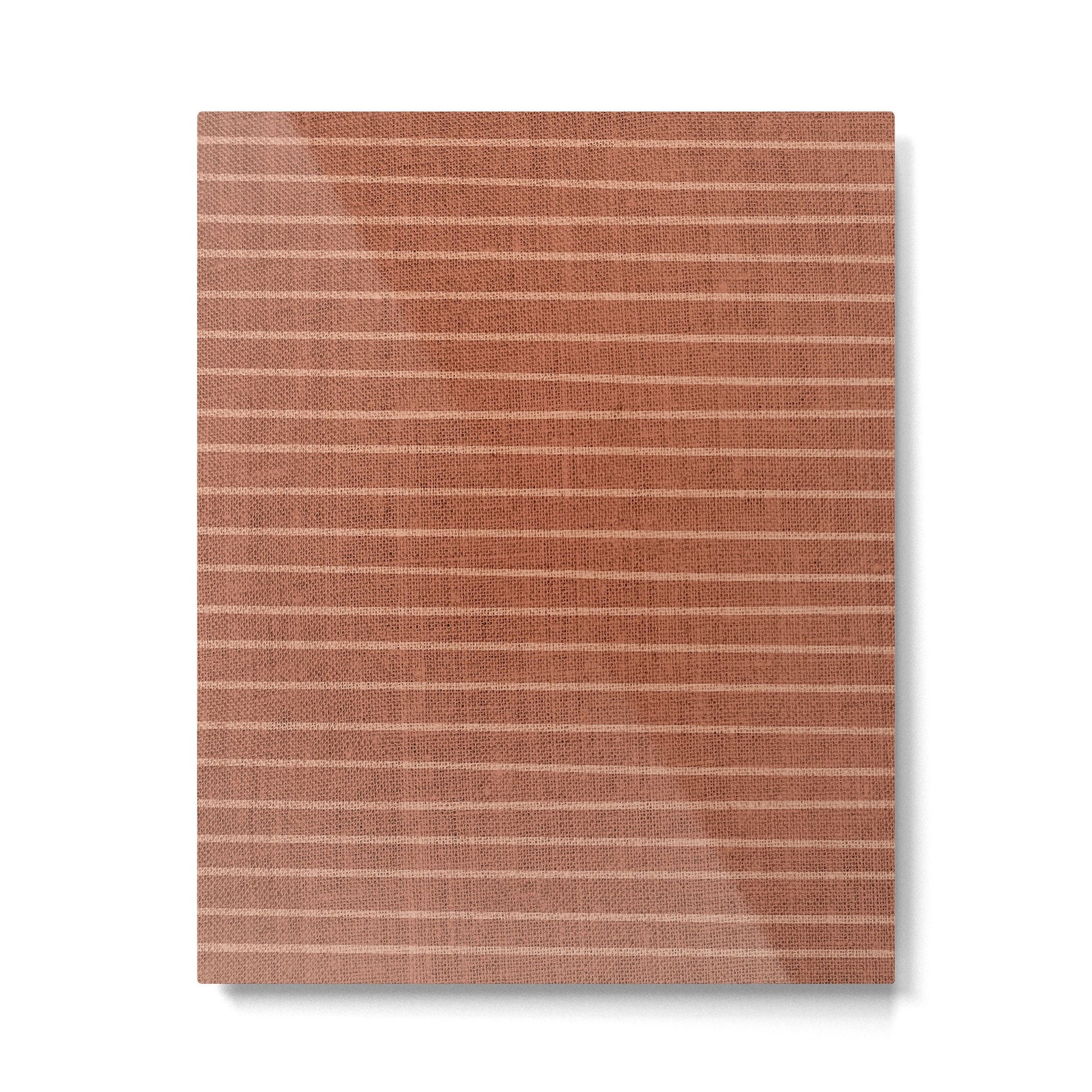 Boho, Minimal, Line Art, Stripes, Terracotta Metal Print | TeksDecor