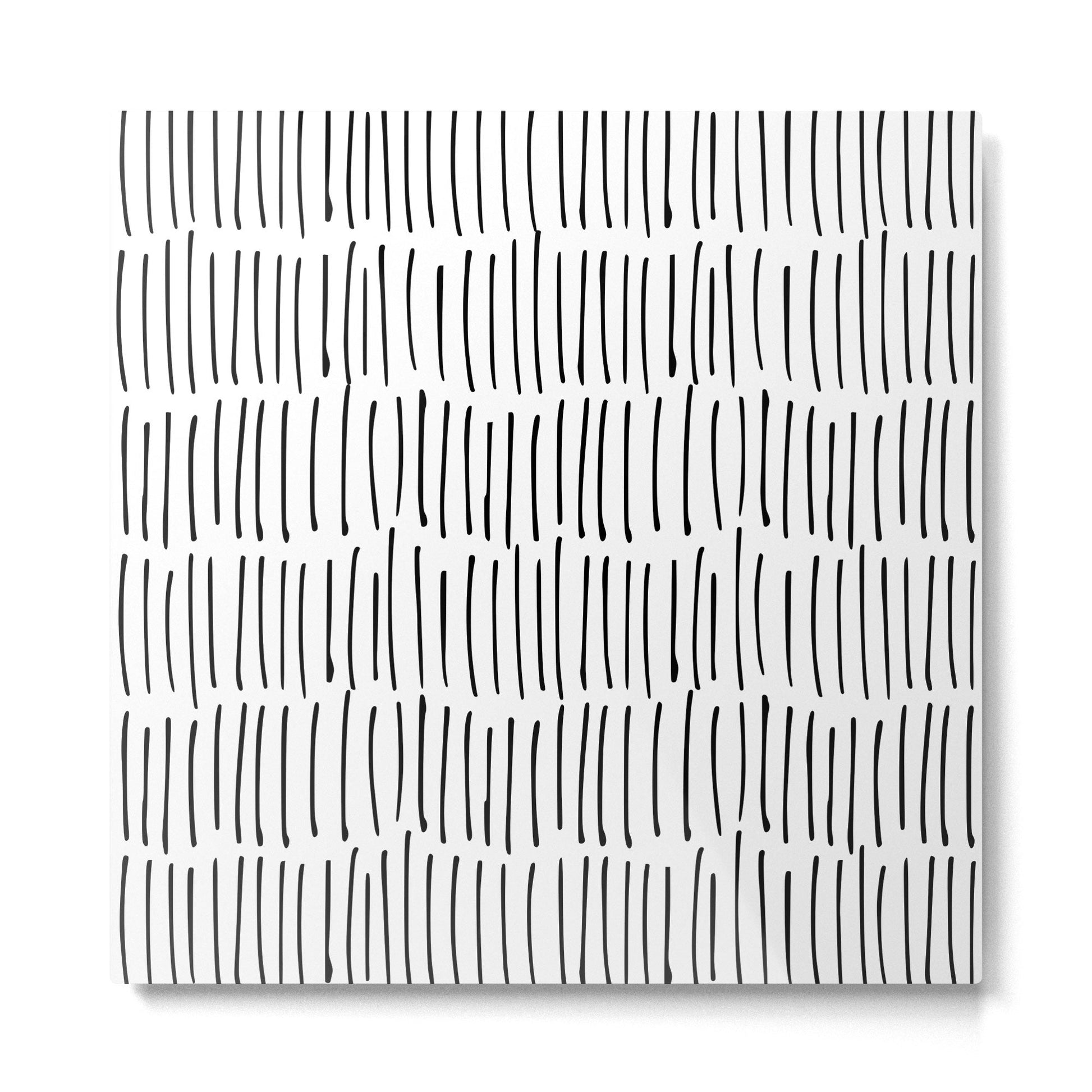 Boho Wall Art, Black and White, Line Art Metal Print | TeksDecor