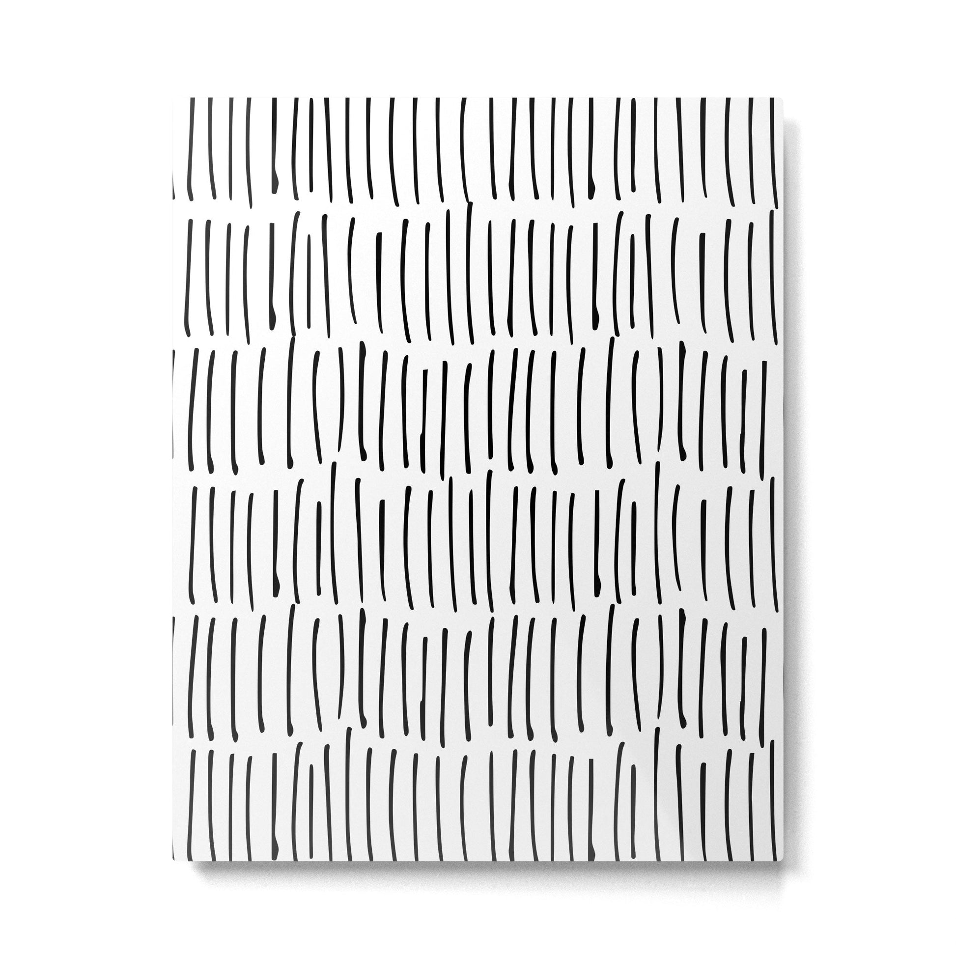 Boho Wall Art, Black and White, Line Art Metal Print | TeksDecor