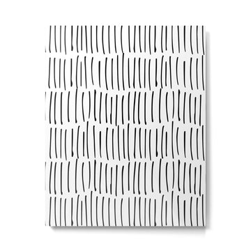 Boho Wall Art, Black and White, Line Art Metal Print | TeksDecor