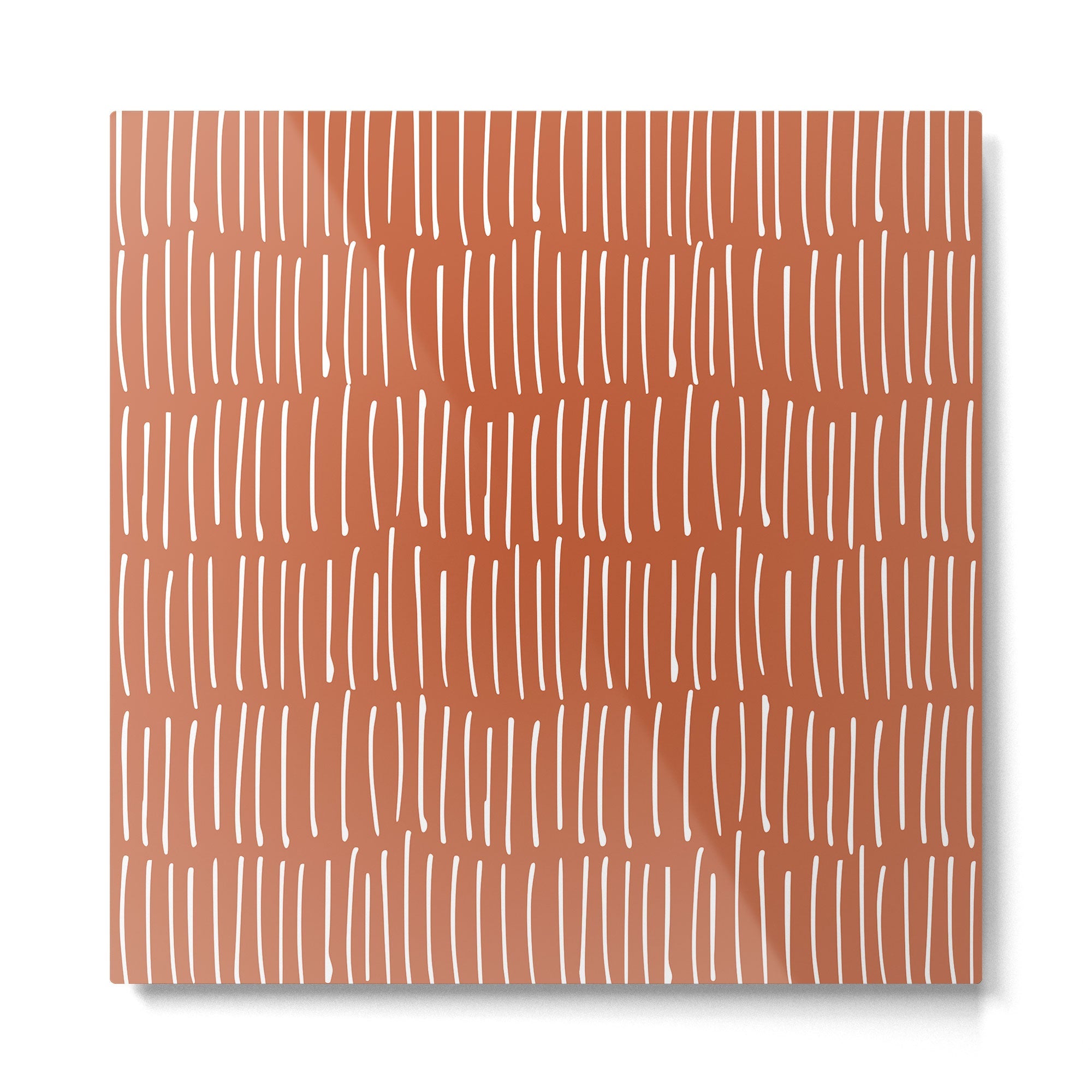 Boho Wall Art, Colour Prints, Terracotta, Line Art Metal Print | TeksDecor