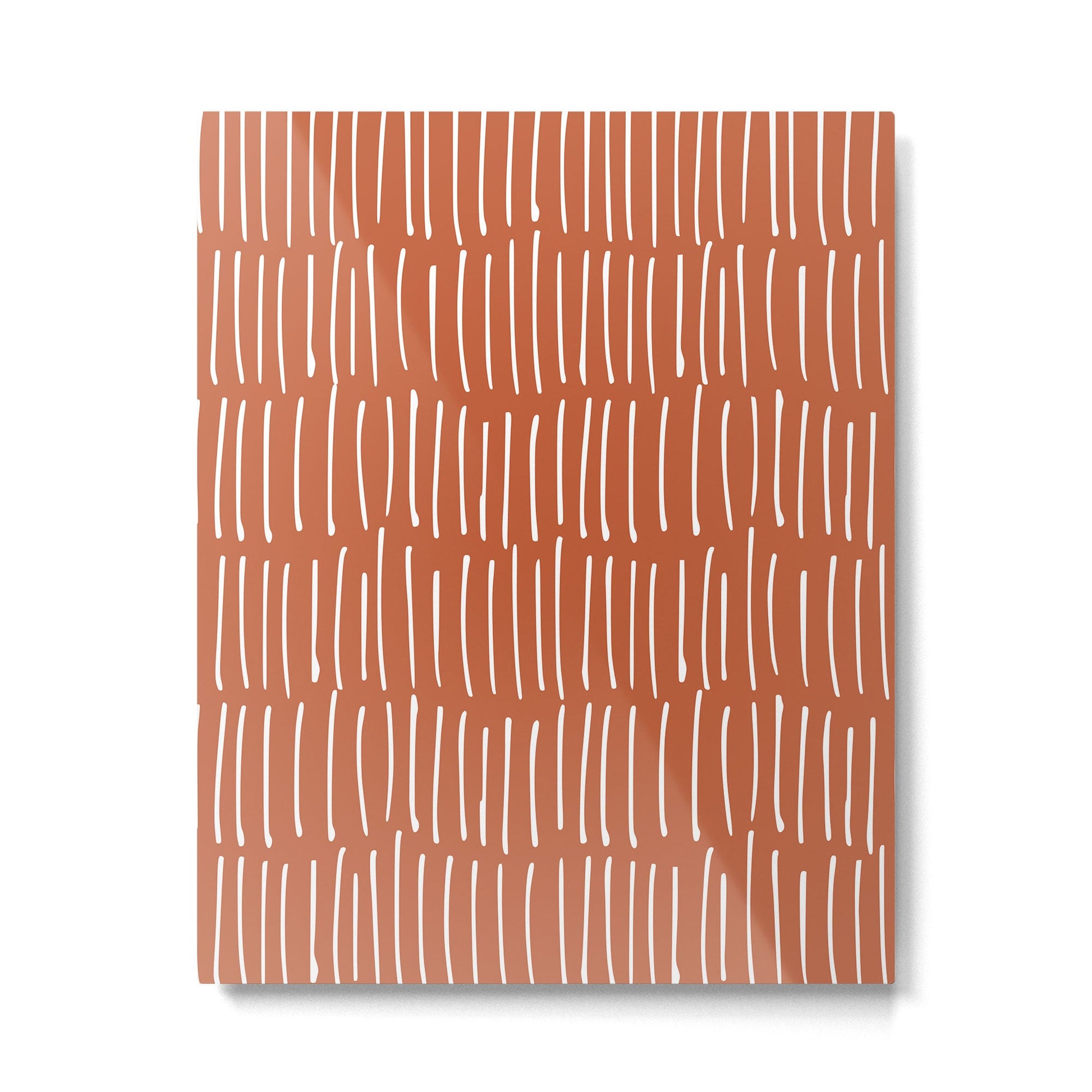 Boho Wall Art, Colour Prints, Terracotta, Line Art Metal Print | TeksDecor