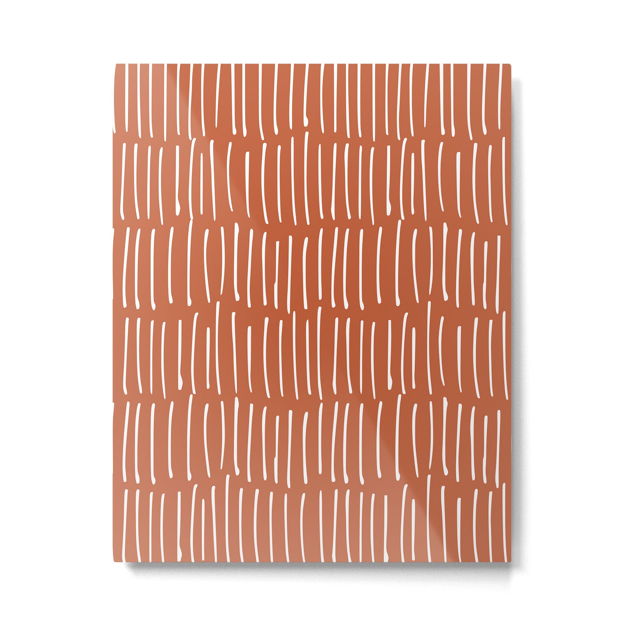 Boho Wall Art, Colour Prints, Terracotta, Line Art Metal Print | TeksDecor