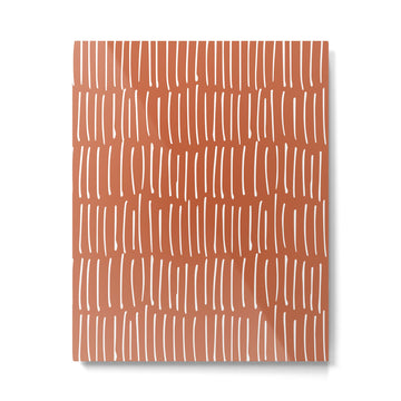 Boho Wall Art, Colour Prints, Terracotta, Line Art Metal Print | TeksDecor