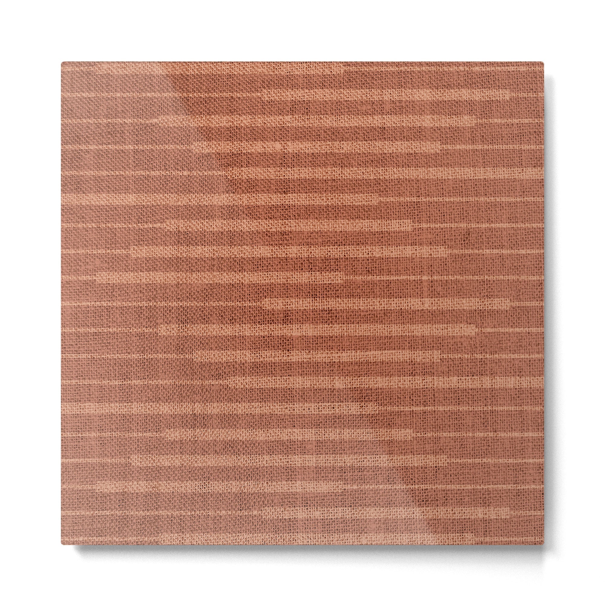 Burnt Orange, Boho Minimalist Stripes Metal Print | TeksDecor