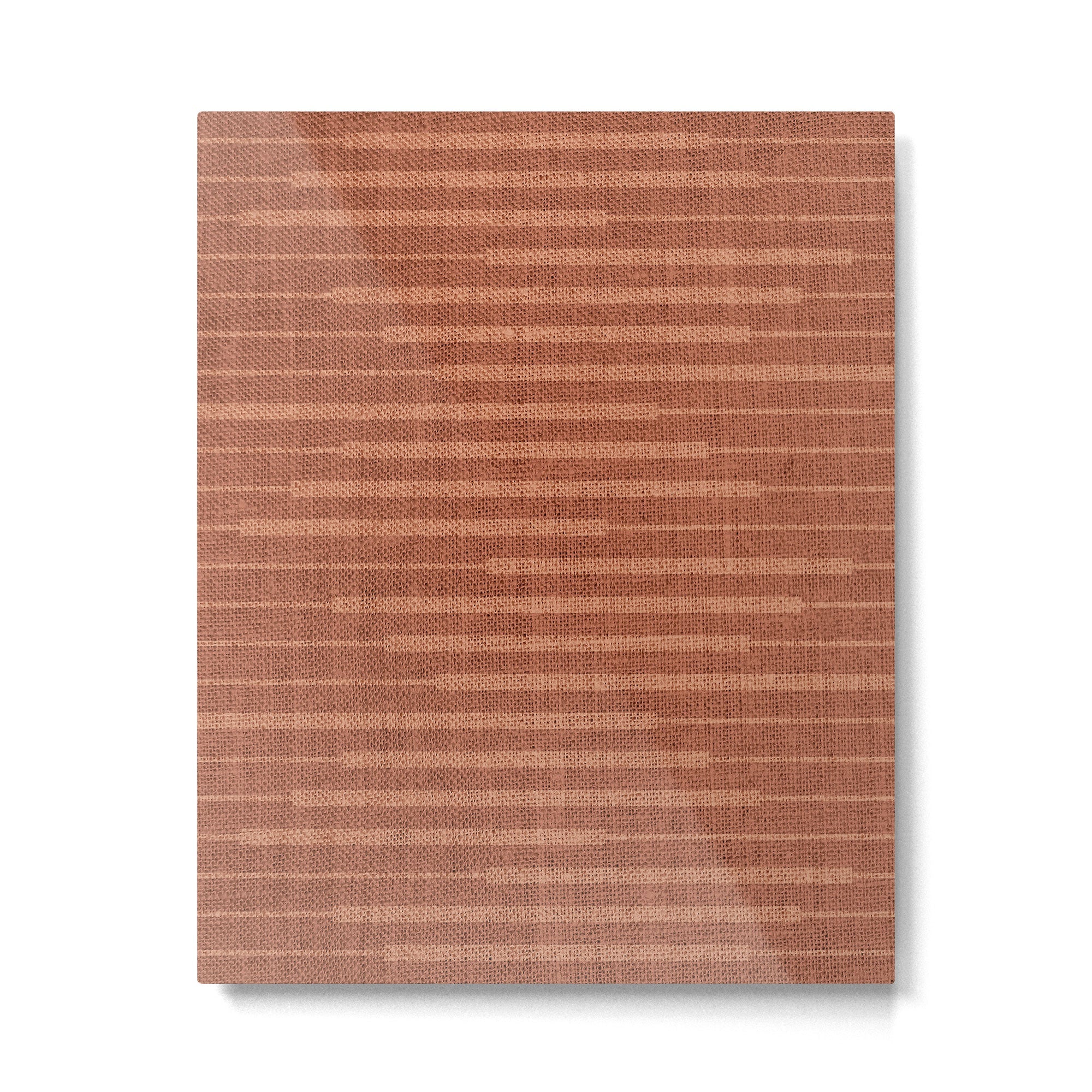 Burnt Orange, Boho Minimalist Stripes Metal Print | TeksDecor