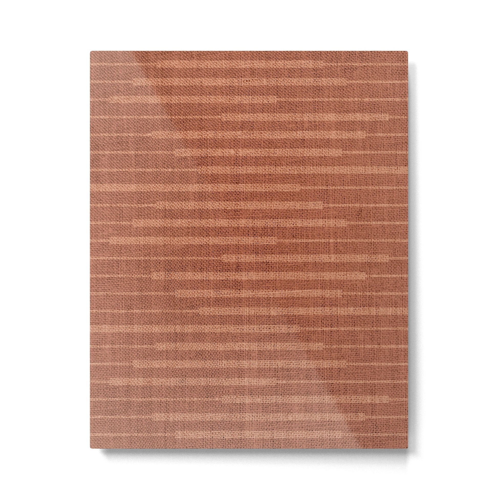 Burnt Orange, Boho Minimalist Stripes Metal Print | TeksDecor