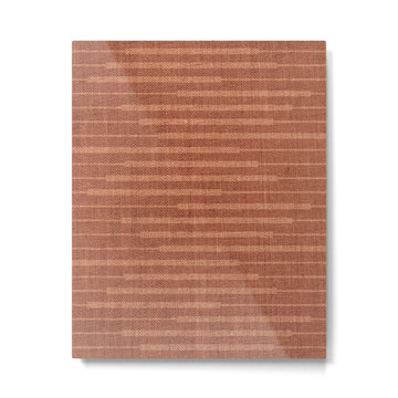 Burnt Orange, Boho Minimalist Stripes Metal Print | TeksDecor
