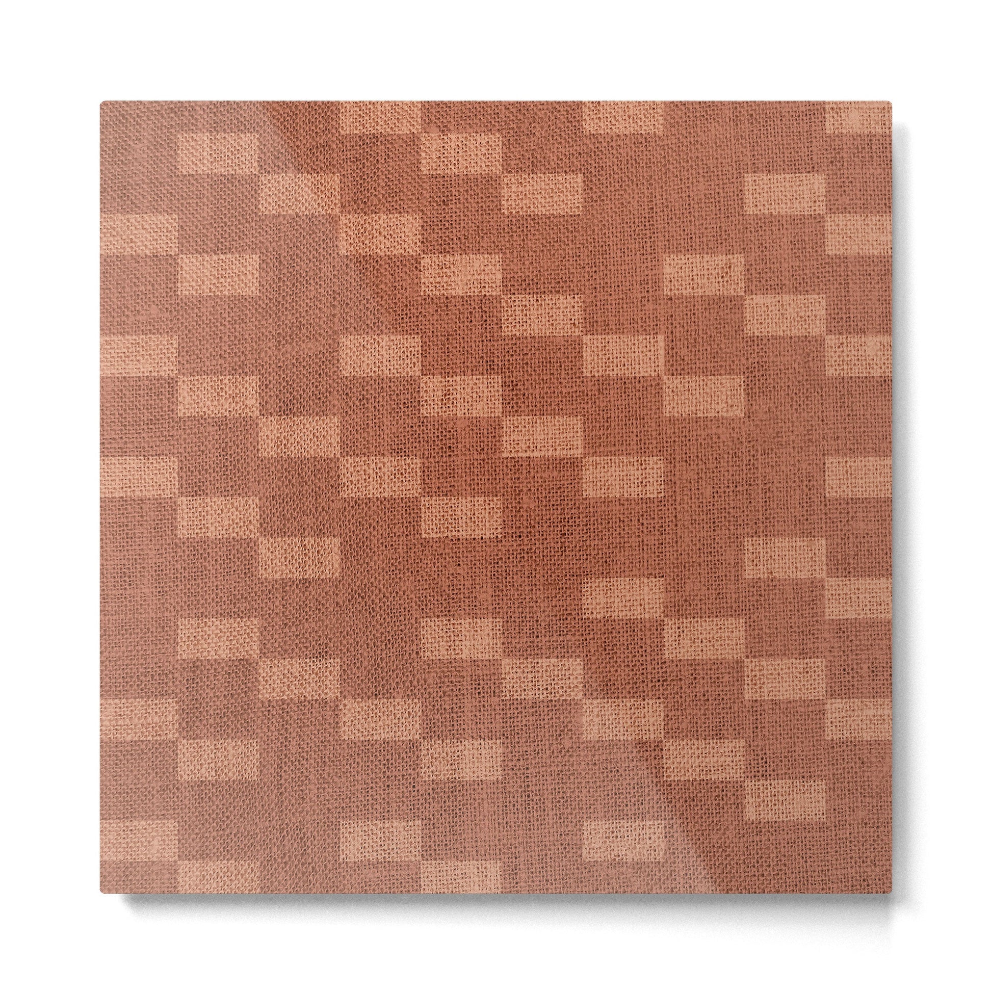 Chic Checks Terracotta Metal Print | TeksDecor