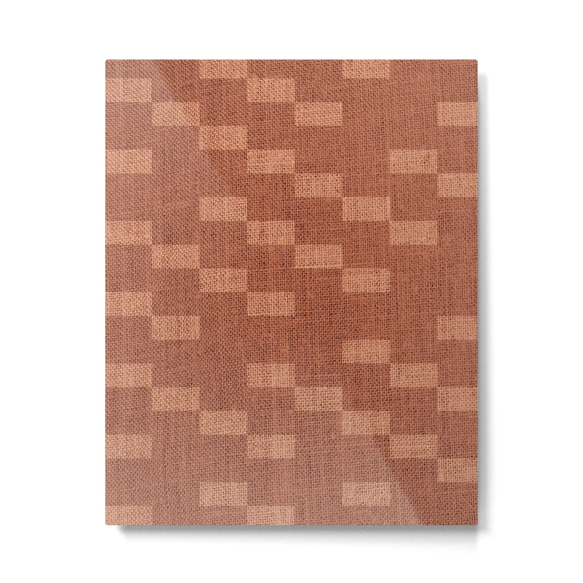 Chic Checks Terracotta Metal Print | TeksDecor