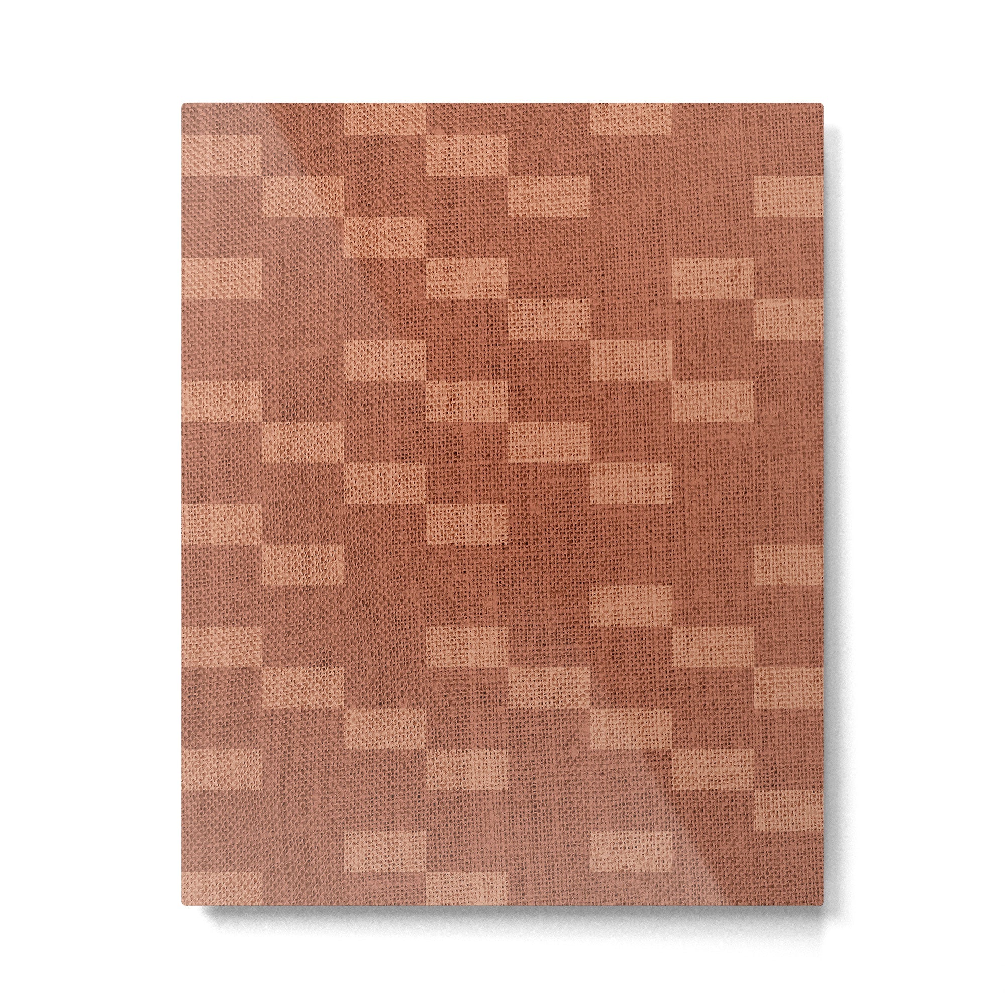 Chic Checks Terracotta Metal Print | TeksDecor