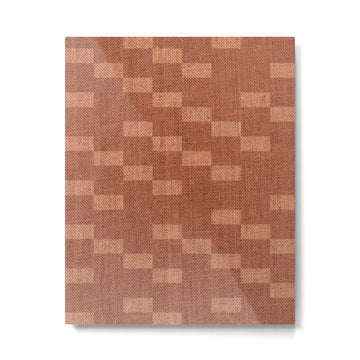 Chic Checks Terracotta Metal Print | TeksDecor