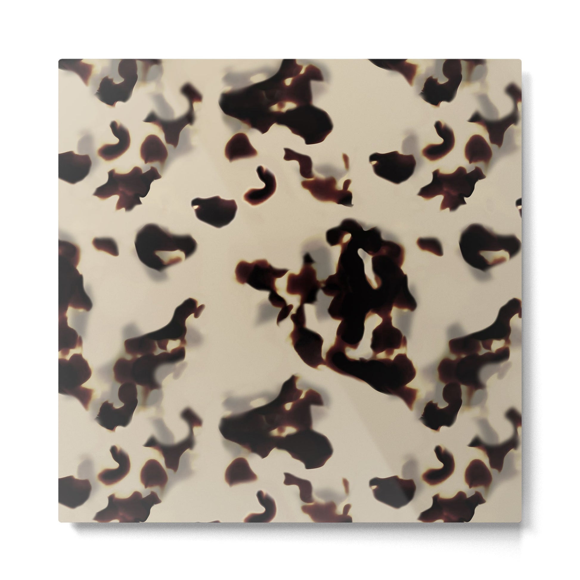 Chic Tortoise Shell on Ivory Metal Print | TeksDecor