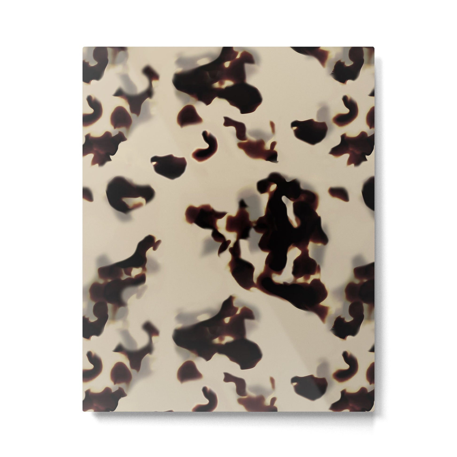 Chic Tortoise Shell on Ivory Metal Print | TeksDecor