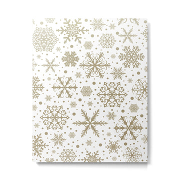 Christmas Snowflakes, Gold and White Metal Print | TeksDecor