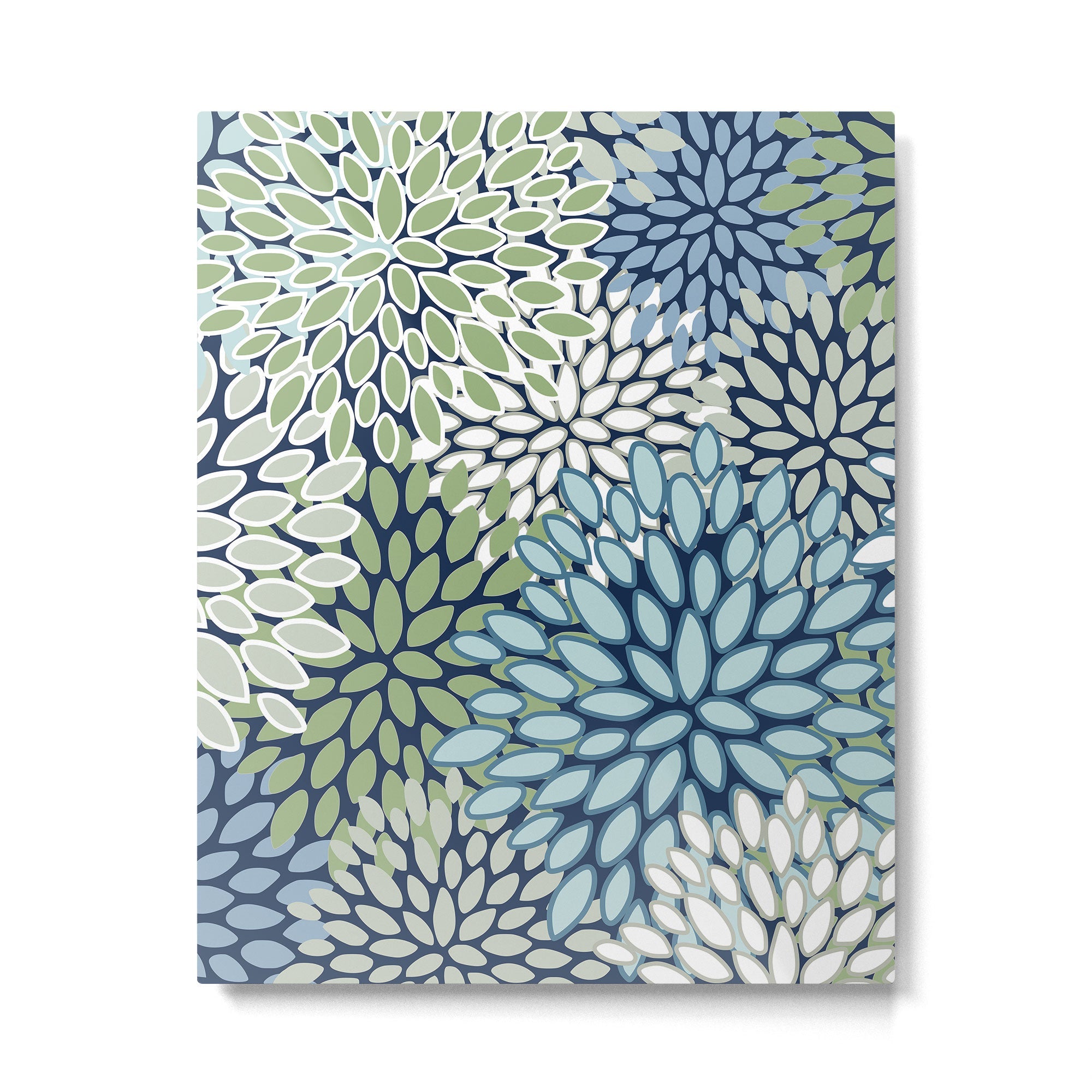 Harper Floral Blooms Metal Print | TeksDecor