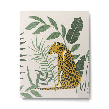 Kahlo Cheetah Prints Metal Print | TeksDecor